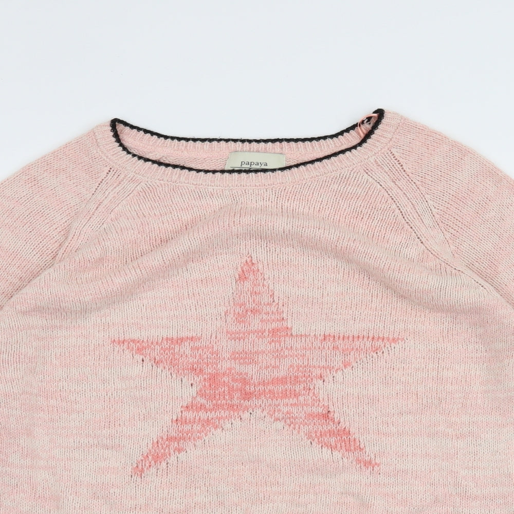 Papaya Womens Pink   Pullover Jumper Size M