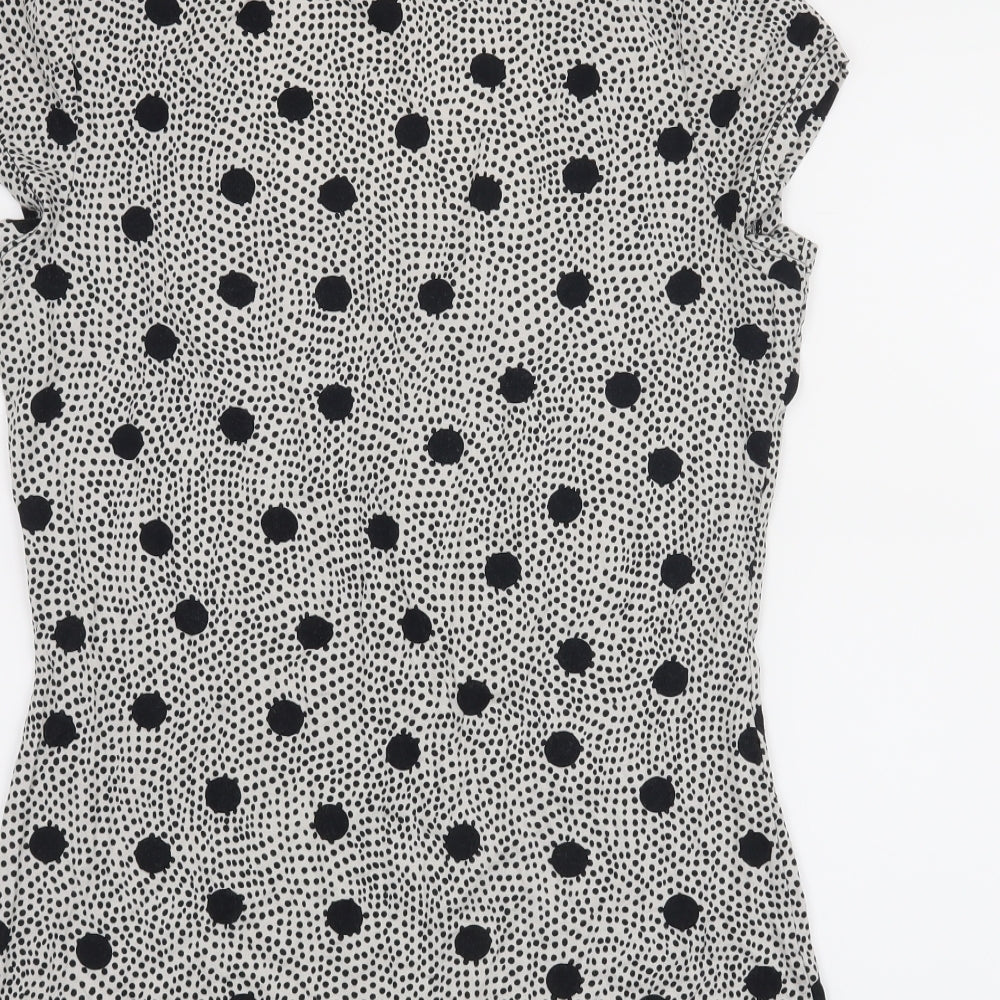 NEXT Womens White Polka Dot  Basic T-Shirt Size 12
