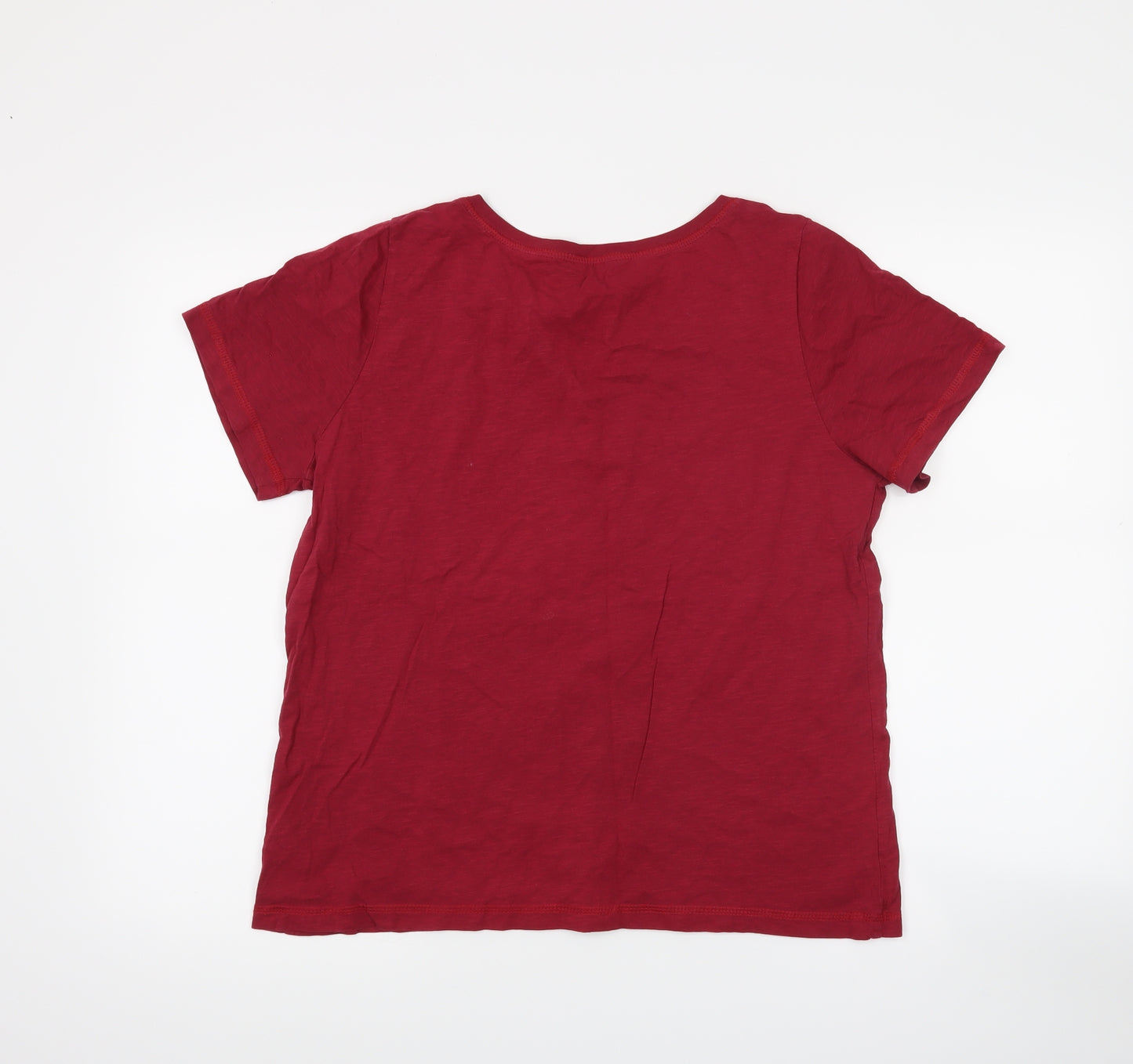 Cherokee Womens Red   Basic T-Shirt Size 14
