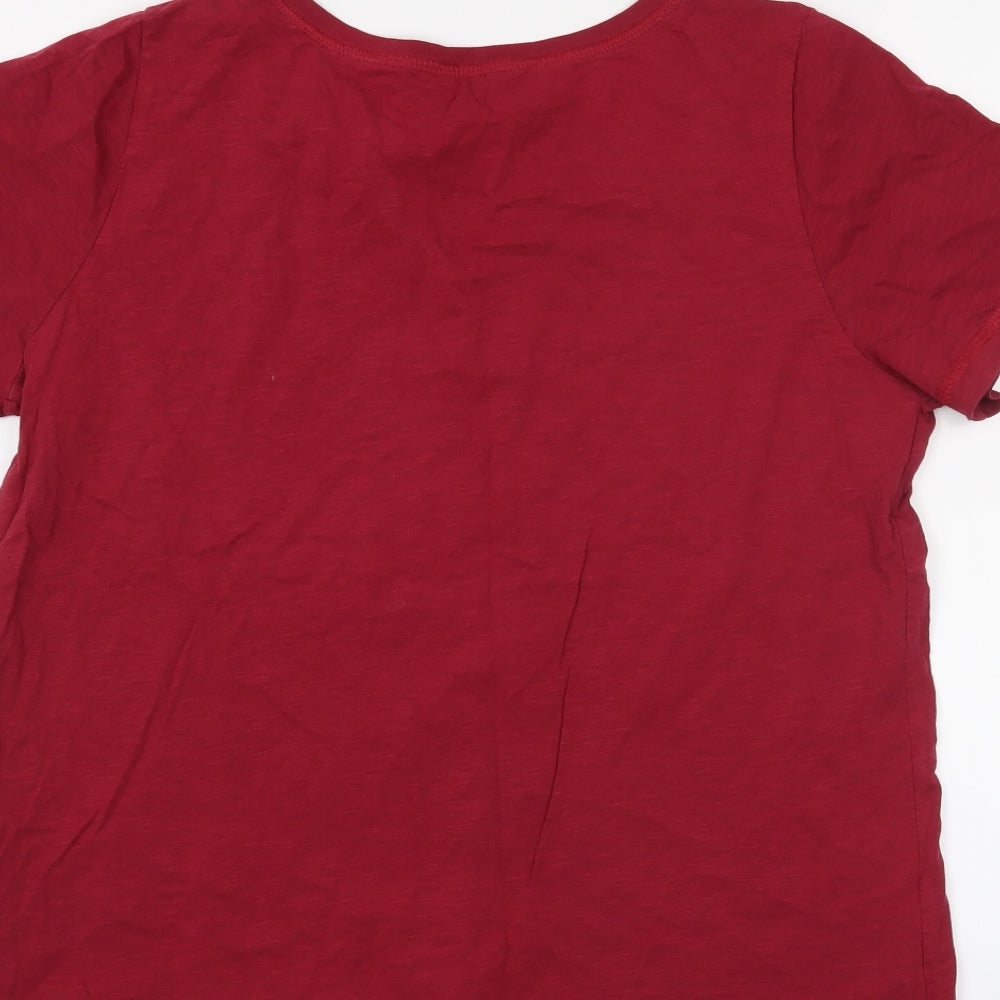 Cherokee Womens Red   Basic T-Shirt Size 14