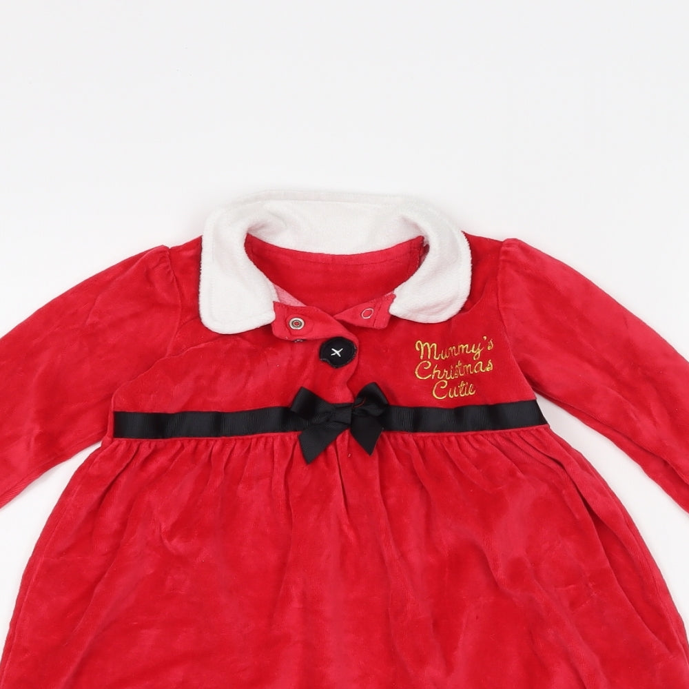 George Girls Red   A-Line  Size 18-24 Months