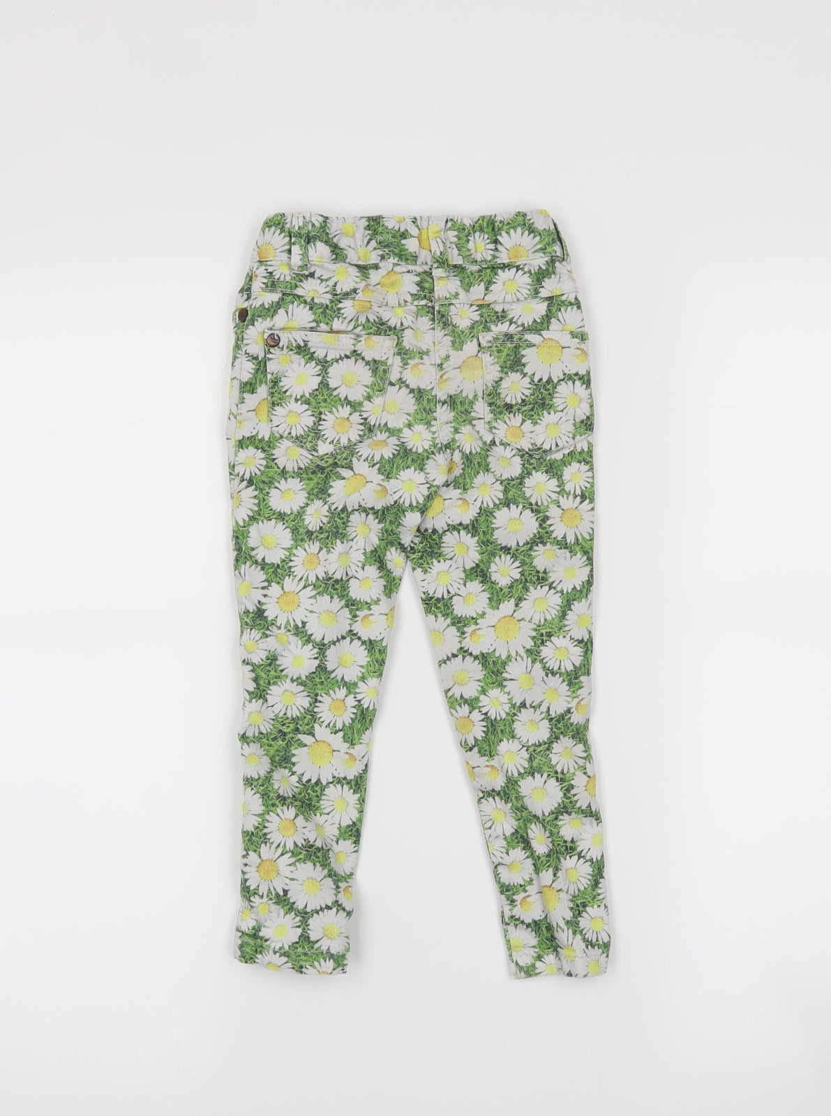 NEXT Girls Green Floral  Skinny Jeans Size 3 Years