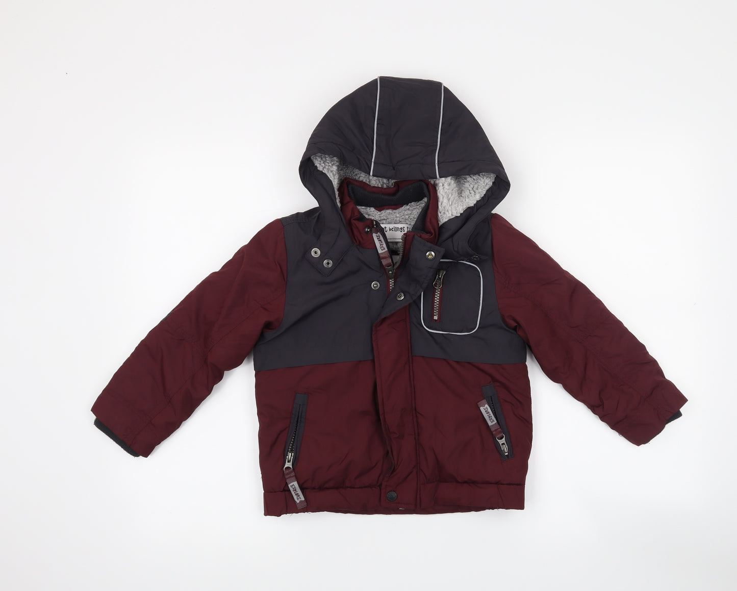 TU Boys Red   Jacket Coat Size 3-4 Years