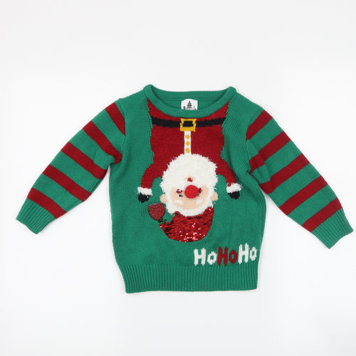 George Boys Green   Pullover Jumper Size 2-3 Years