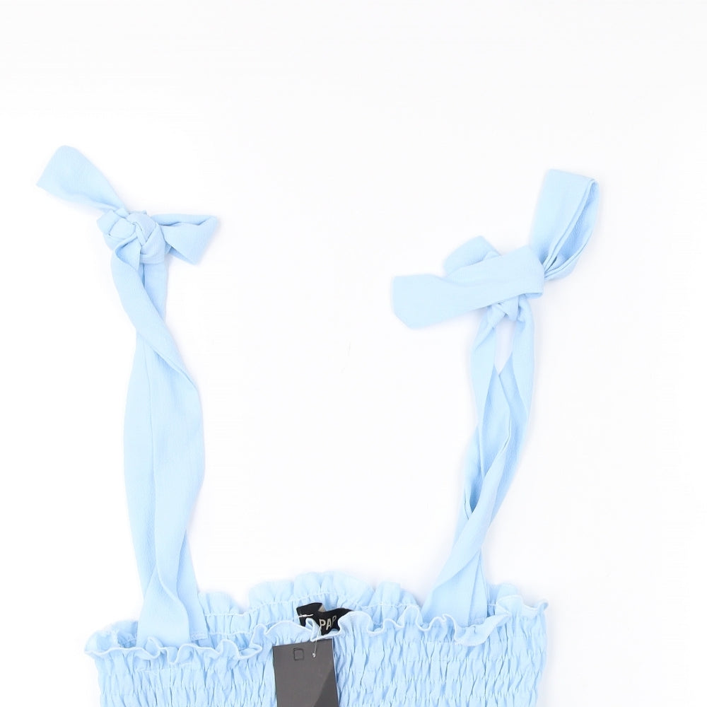 miss pap Womens Blue   Cropped Tank Size M