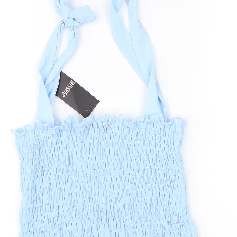 miss pap Womens Blue   Cropped Tank Size M