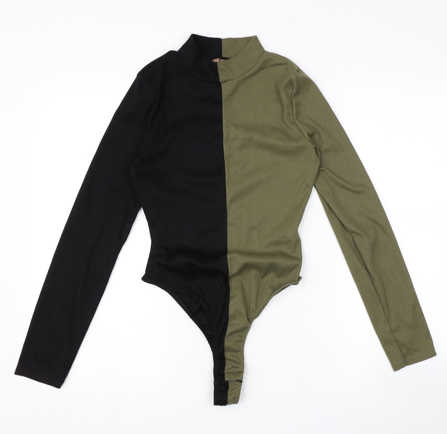 Pink Vanilla Womens Green   Basic T-Shirt Size 10  - bodysuit