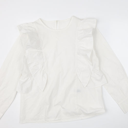 SheIn Womens White   Basic Blouse Size M