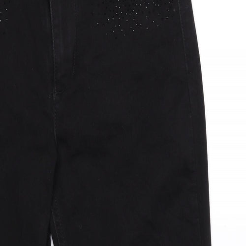 Marks and Spencer Womens Black  Denim Capri Jeans Size 10 L22 in