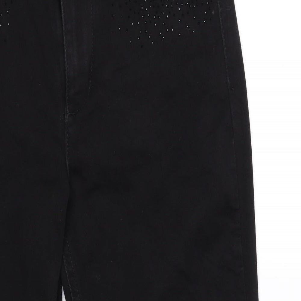 Marks and Spencer Womens Black  Denim Capri Jeans Size 10 L22 in