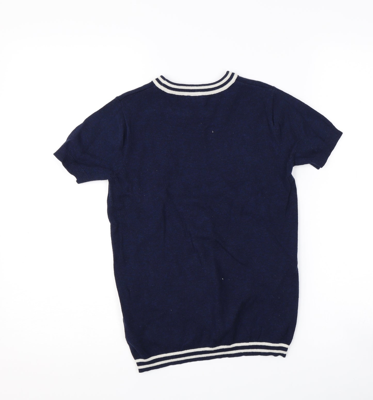 NEXT Girls Blue Striped  Basic T-Shirt Size 8 Years