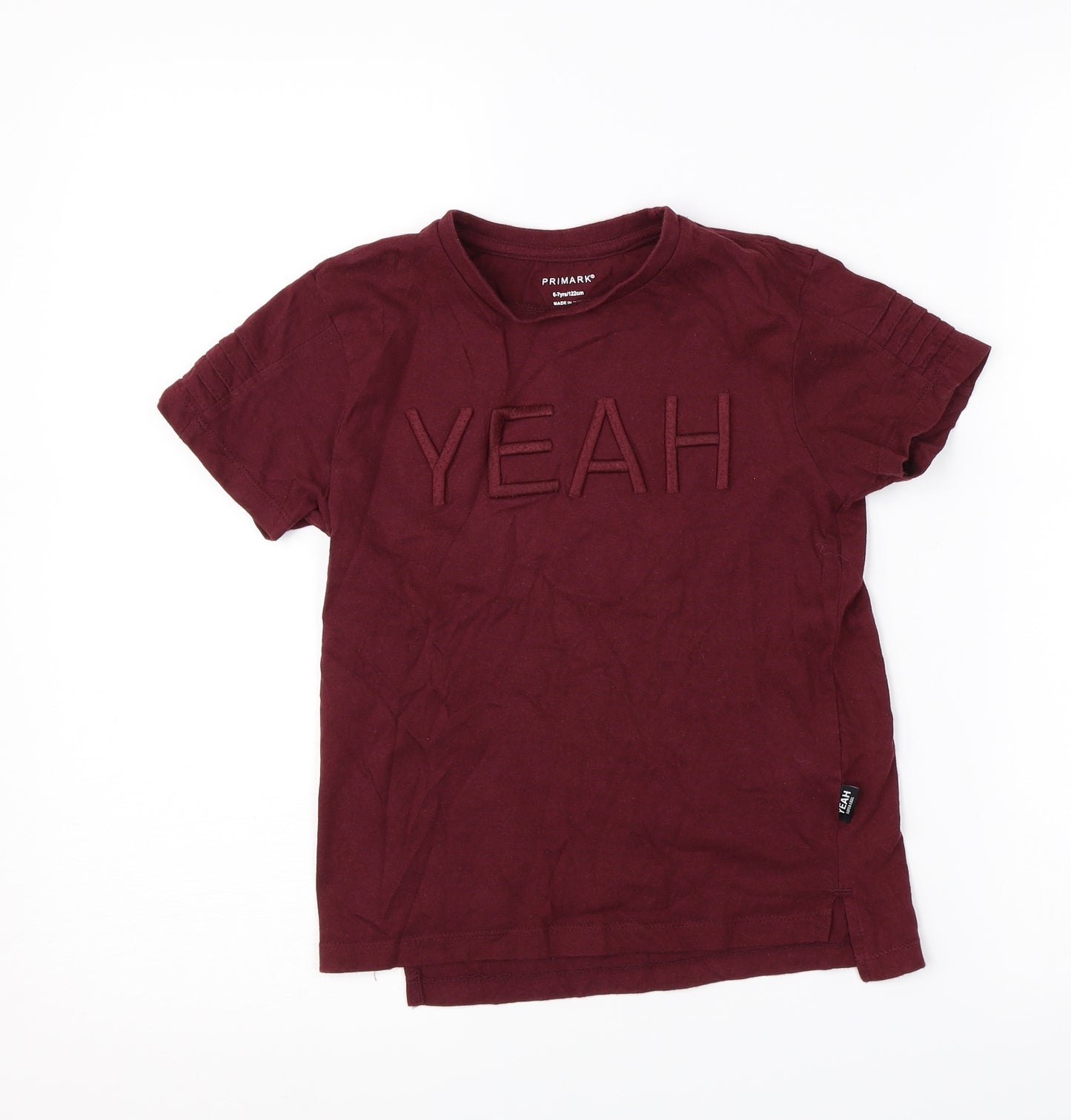 Primark Boys Purple   Basic T-Shirt Size 6-7 Years  - YEAH