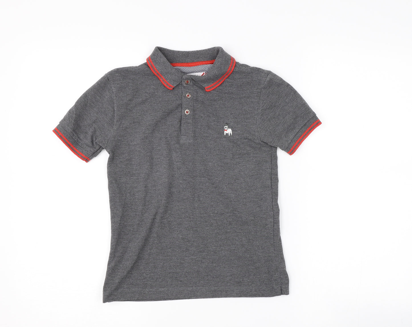 The Spitalfields Shirt Boys Grey   Basic Polo Size 7-8 Years