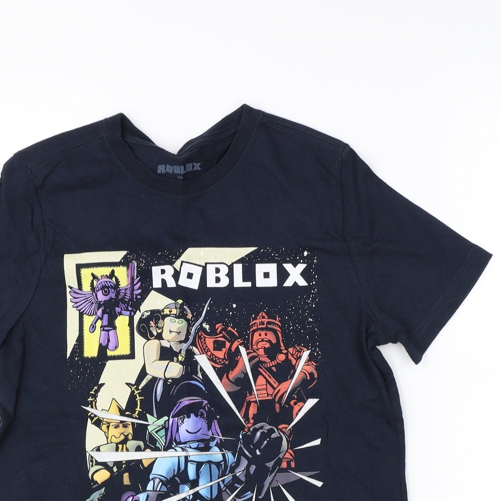F&F Boys Blue   Basic T-Shirt Size 9-10 Years  - Roblox