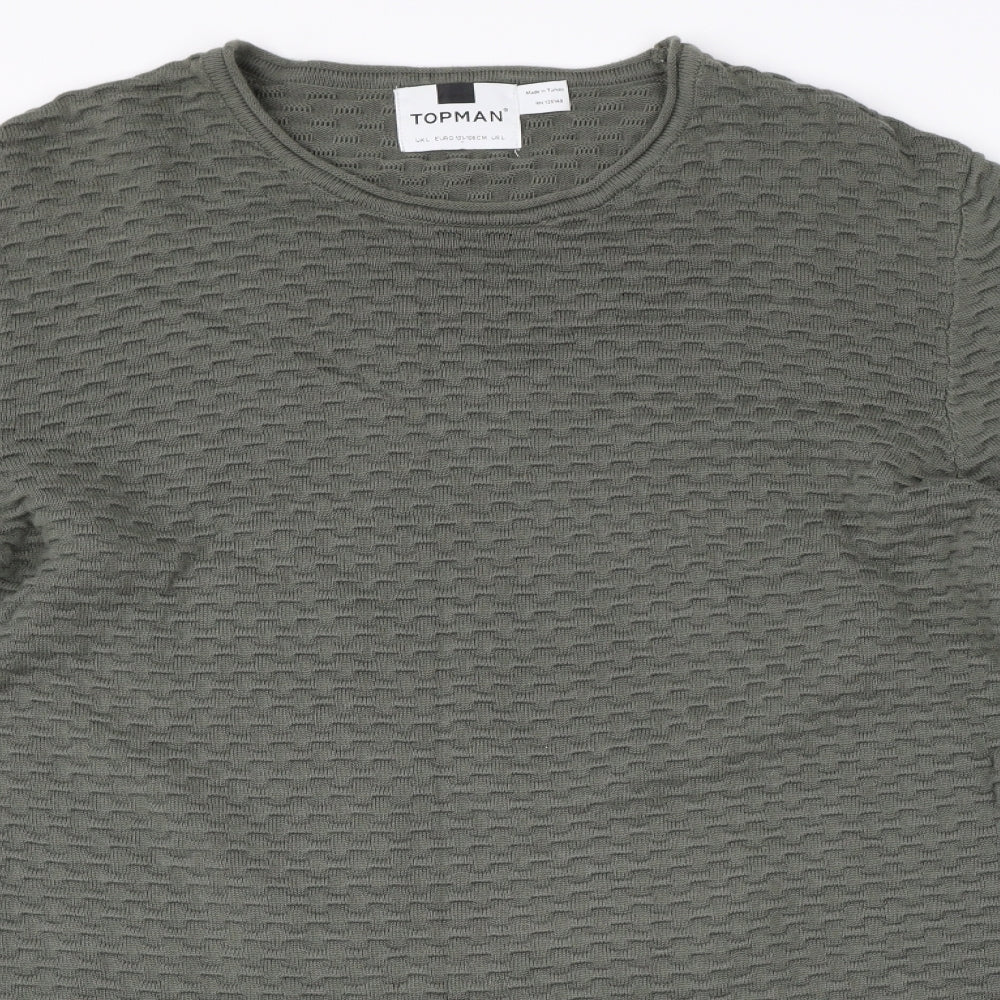 Topman Mens Grey   Pullover Jumper Size L