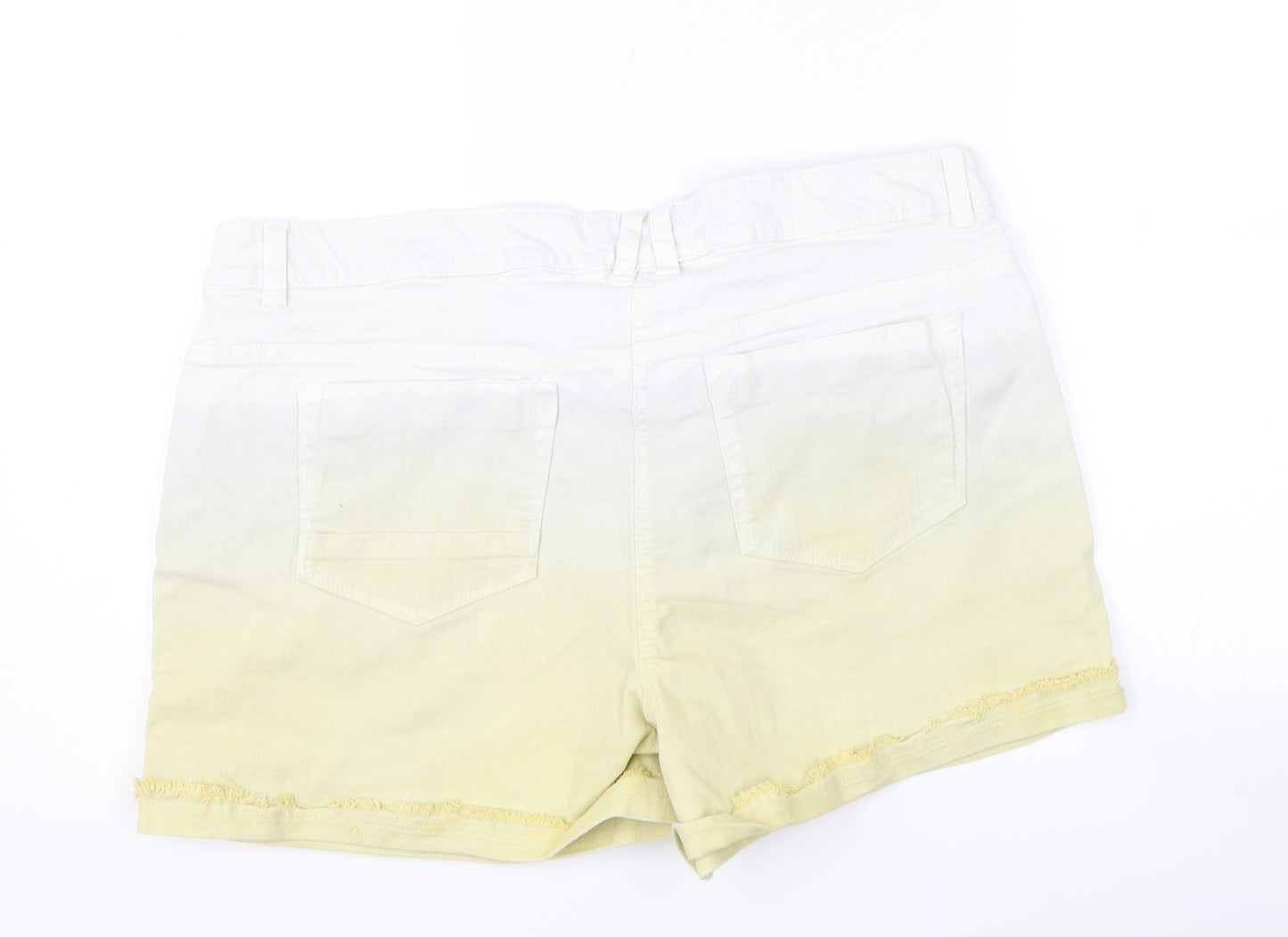 NEXT Womens White  Denim Cut-Off Shorts Size 18