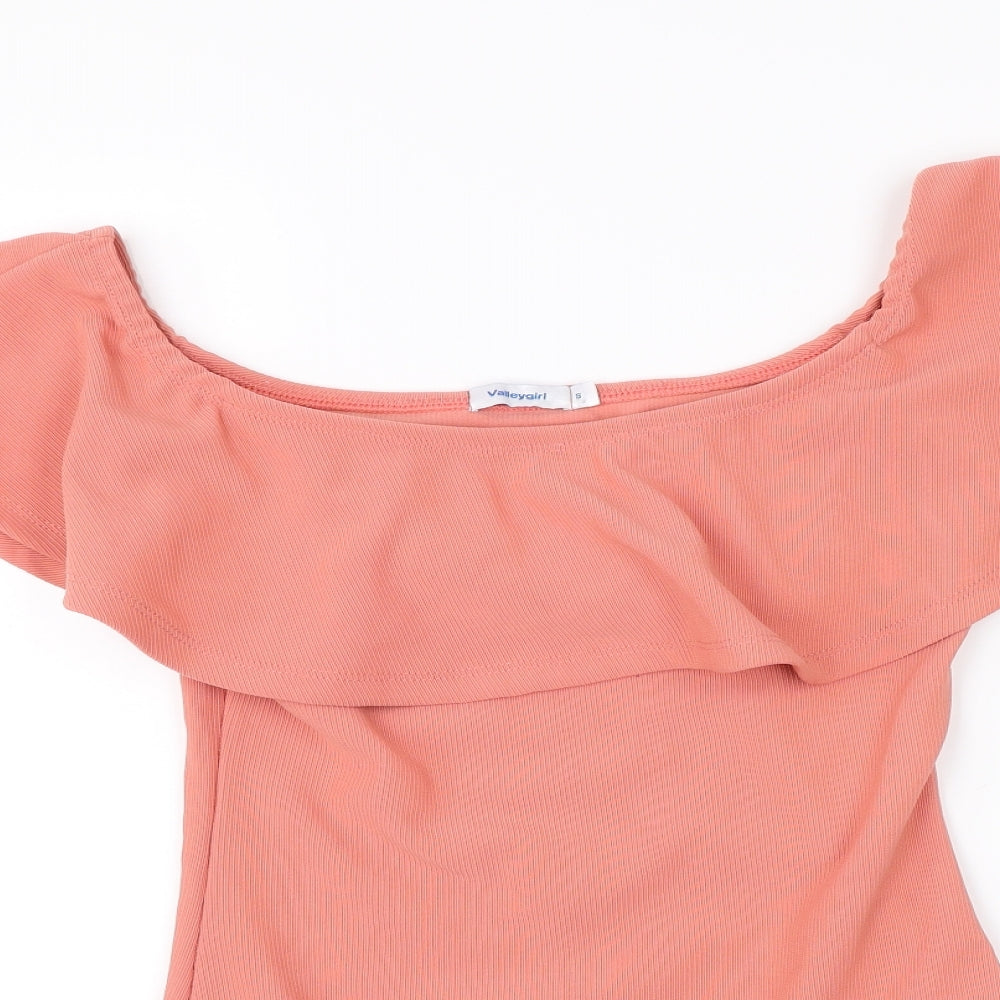 valley girl Womens Pink   Basic T-Shirt Size S  - bodysuit