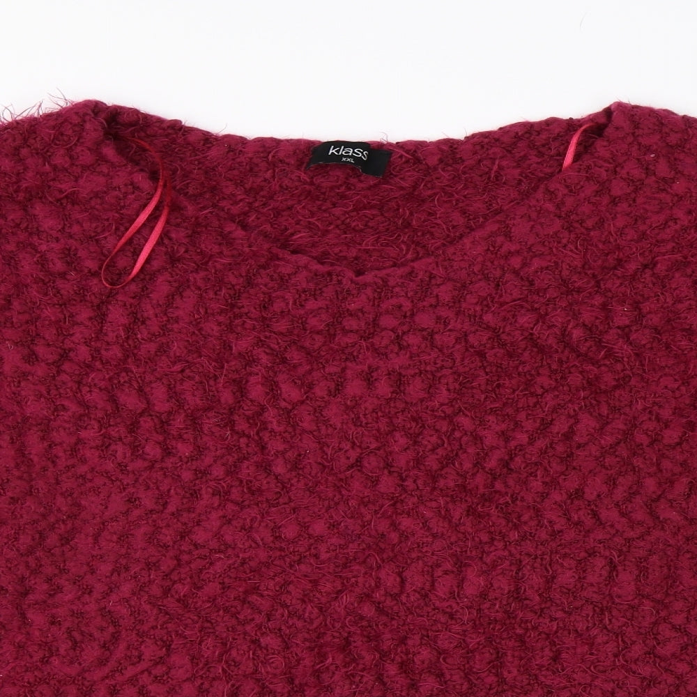Klass Womens Purple   Pullover Jumper Size 2XL