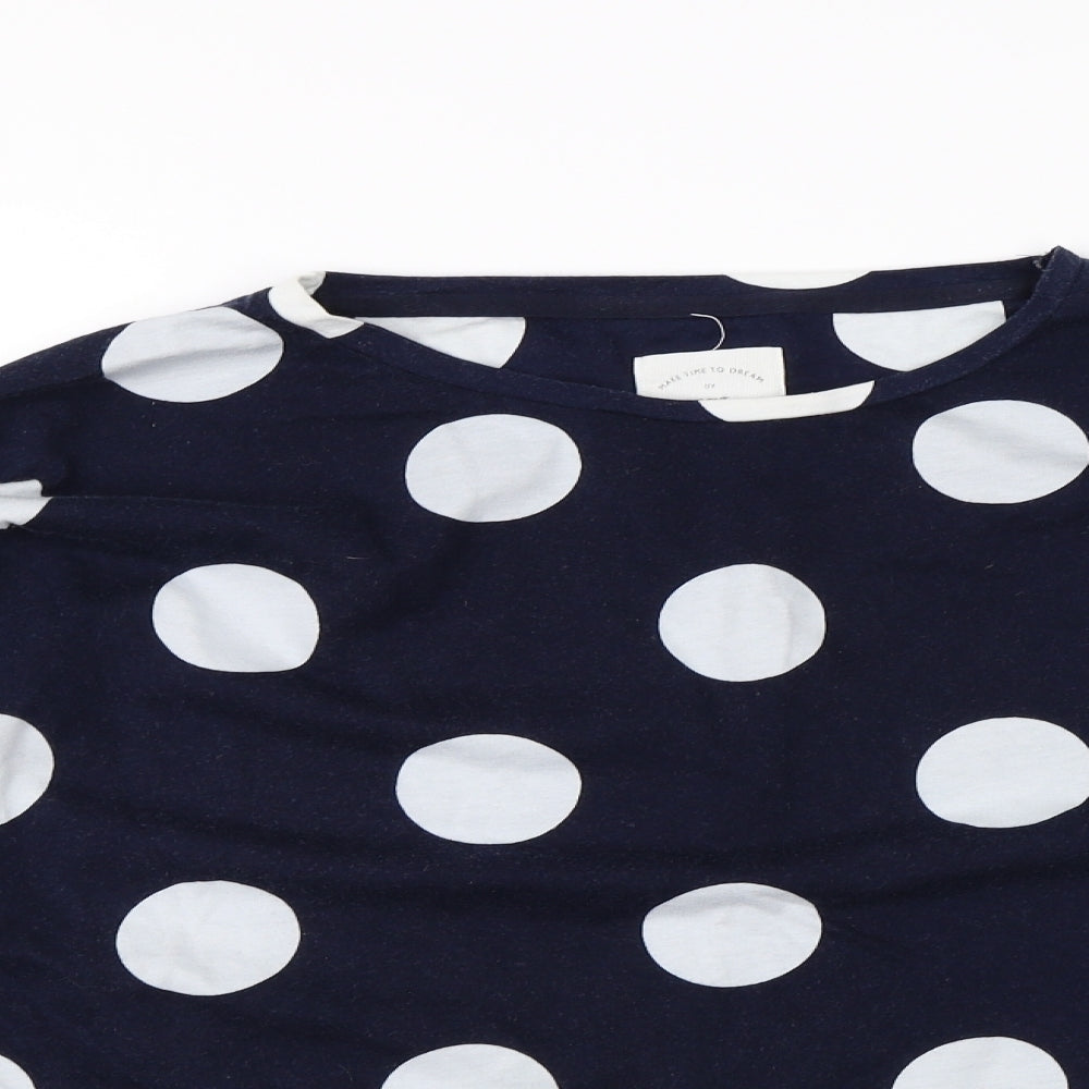 NEXT Womens Blue Polka Dot  Basic T-Shirt Size M  - Lounge wear