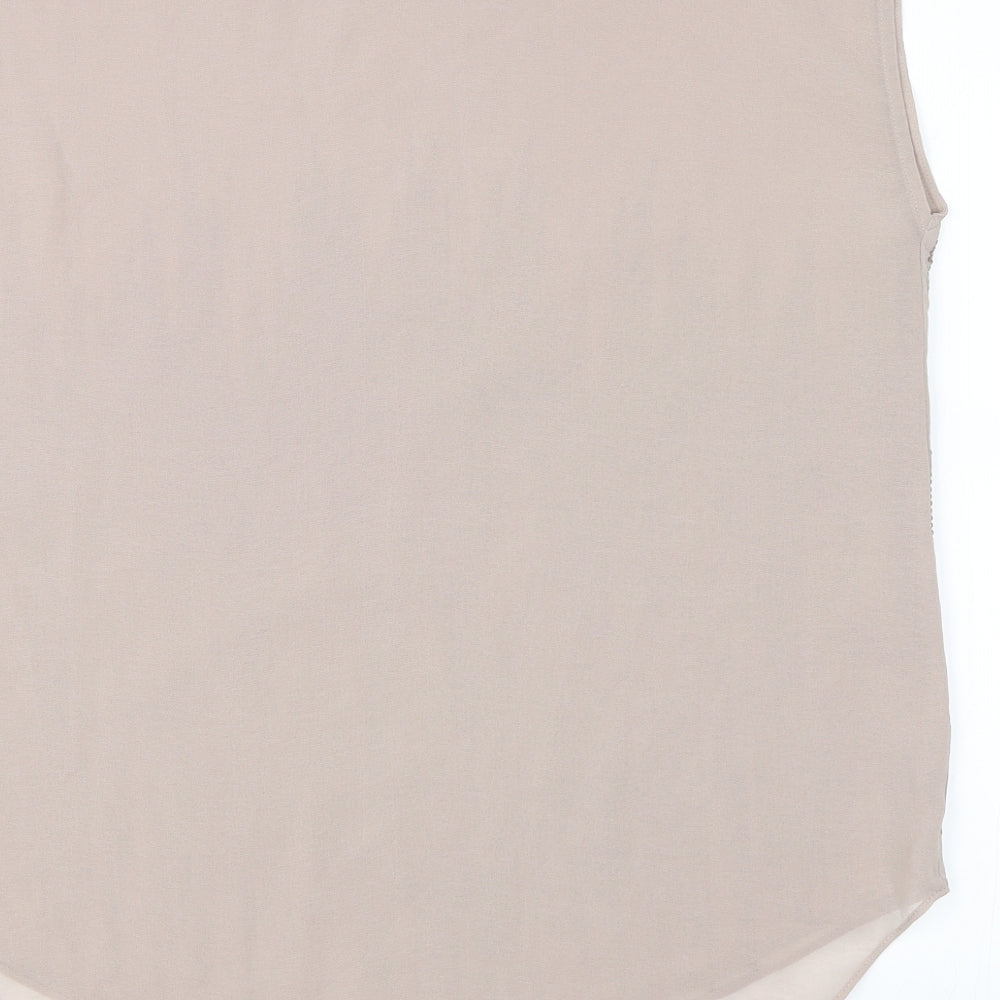 Warehouse Womens Green Striped  Basic Tank Size 10