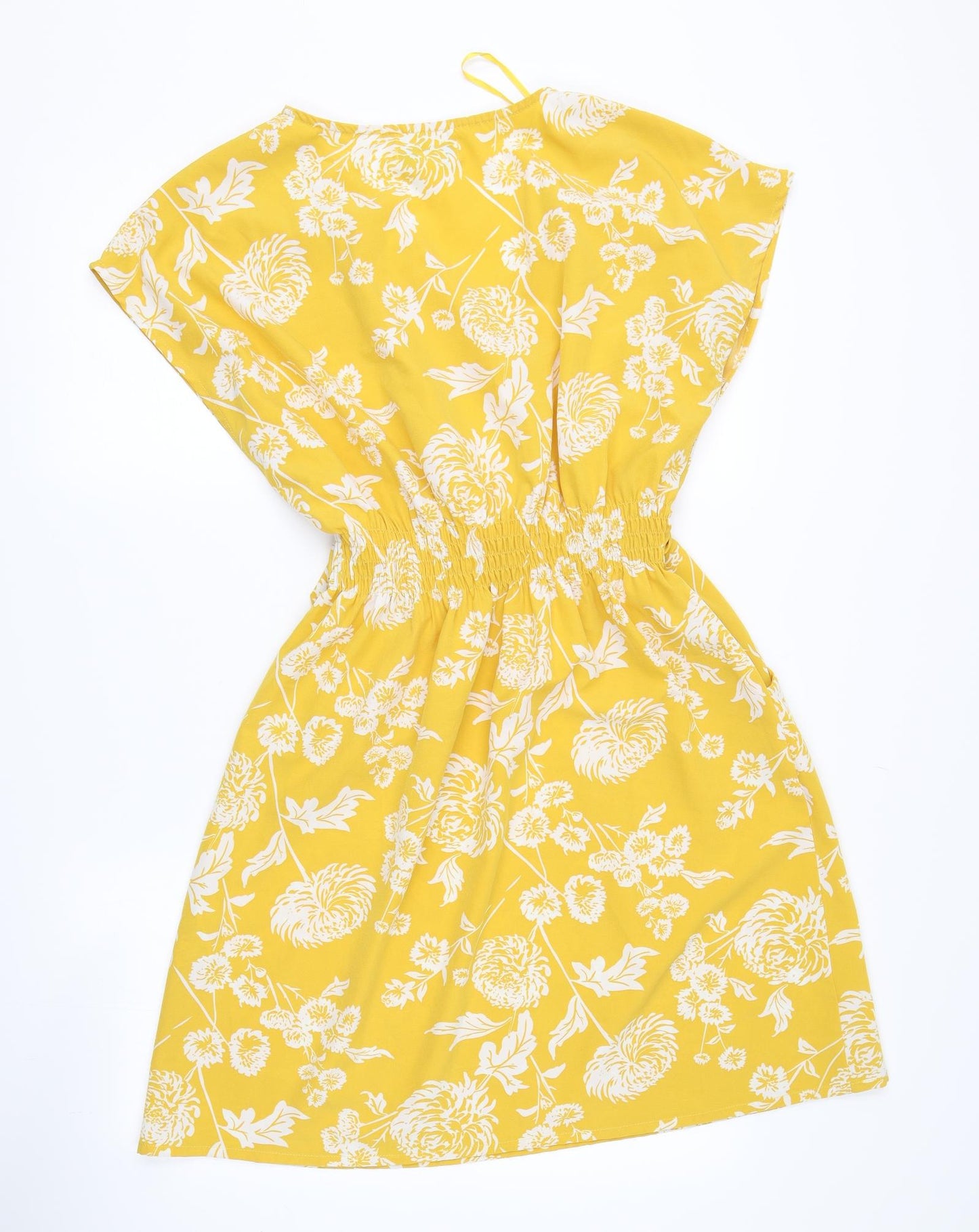 blue vanilla Womens Yellow Floral  A-Line  Size 12