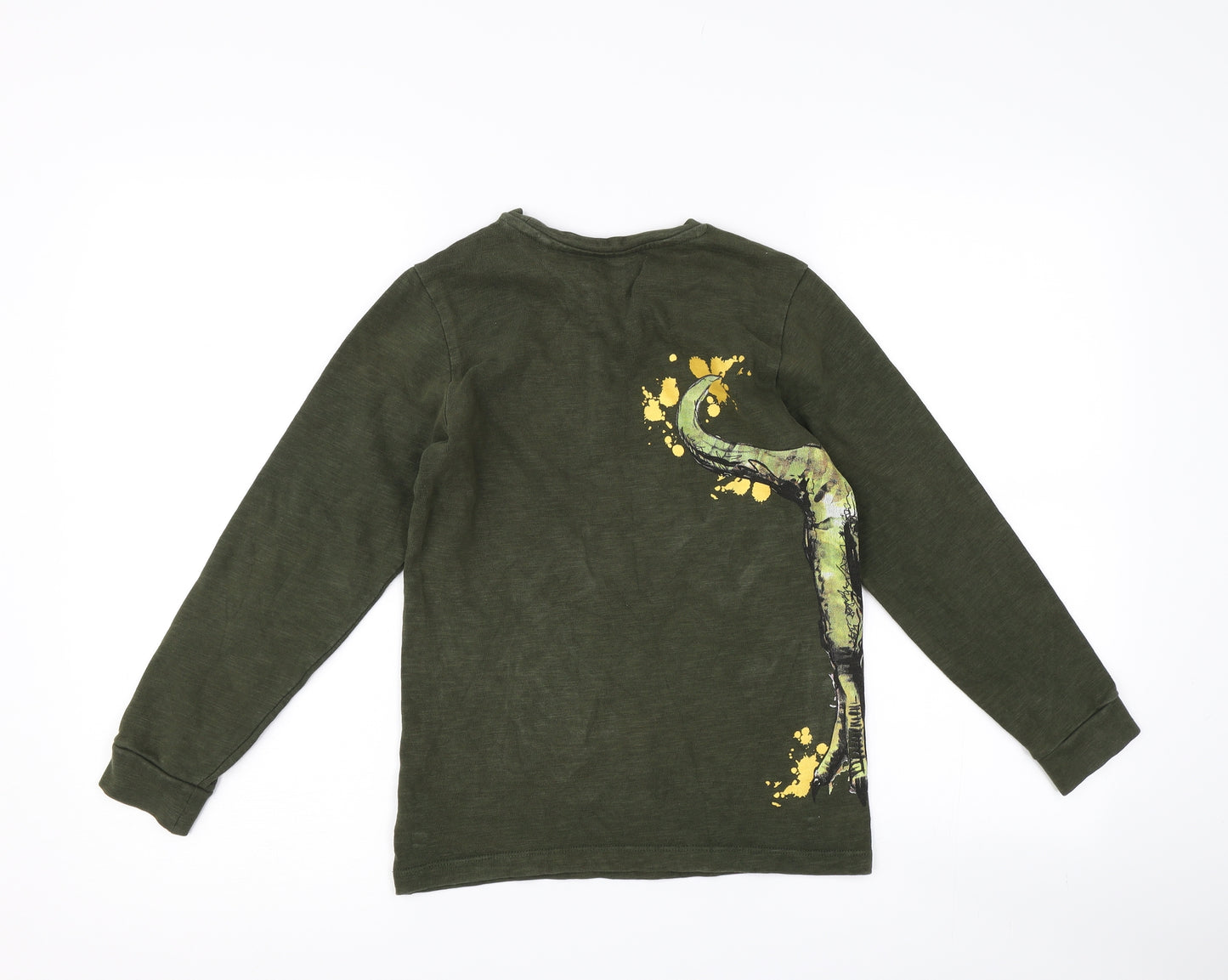 NEXT Boys Green   Basic T-Shirt Size 8 Years  - dinosaur