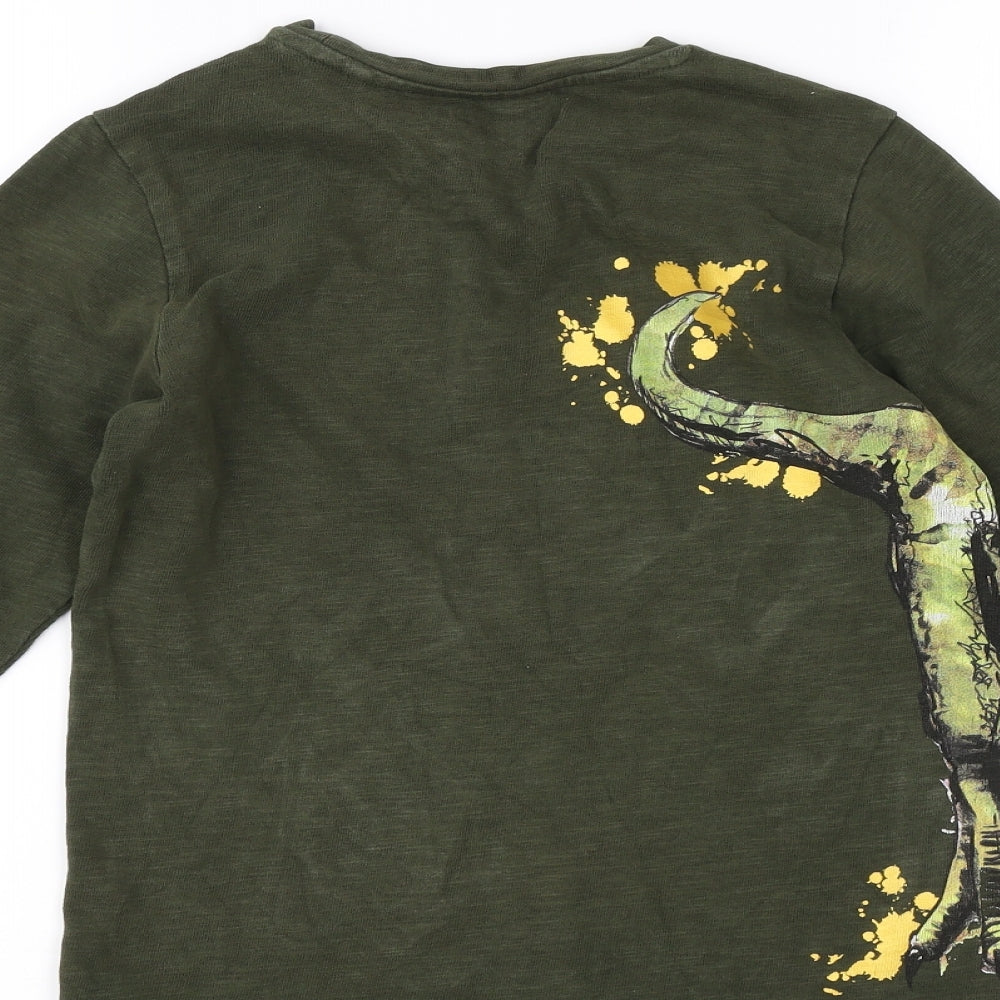 NEXT Boys Green   Basic T-Shirt Size 8 Years  - dinosaur