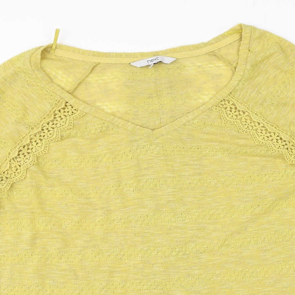 NEXT Womens Yellow   Basic T-Shirt Size 14
