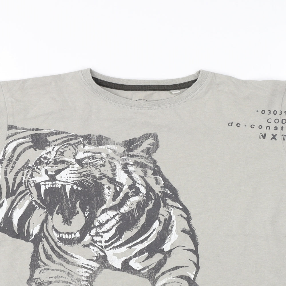 NEXT Boys Grey   Basic T-Shirt Size 3 Years  - Tiger