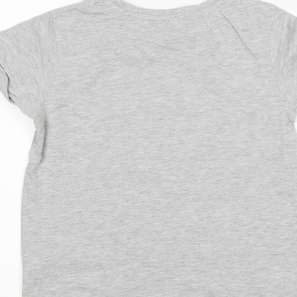 George Boys Grey   Basic T-Shirt Size 8-9 Years  - graphic