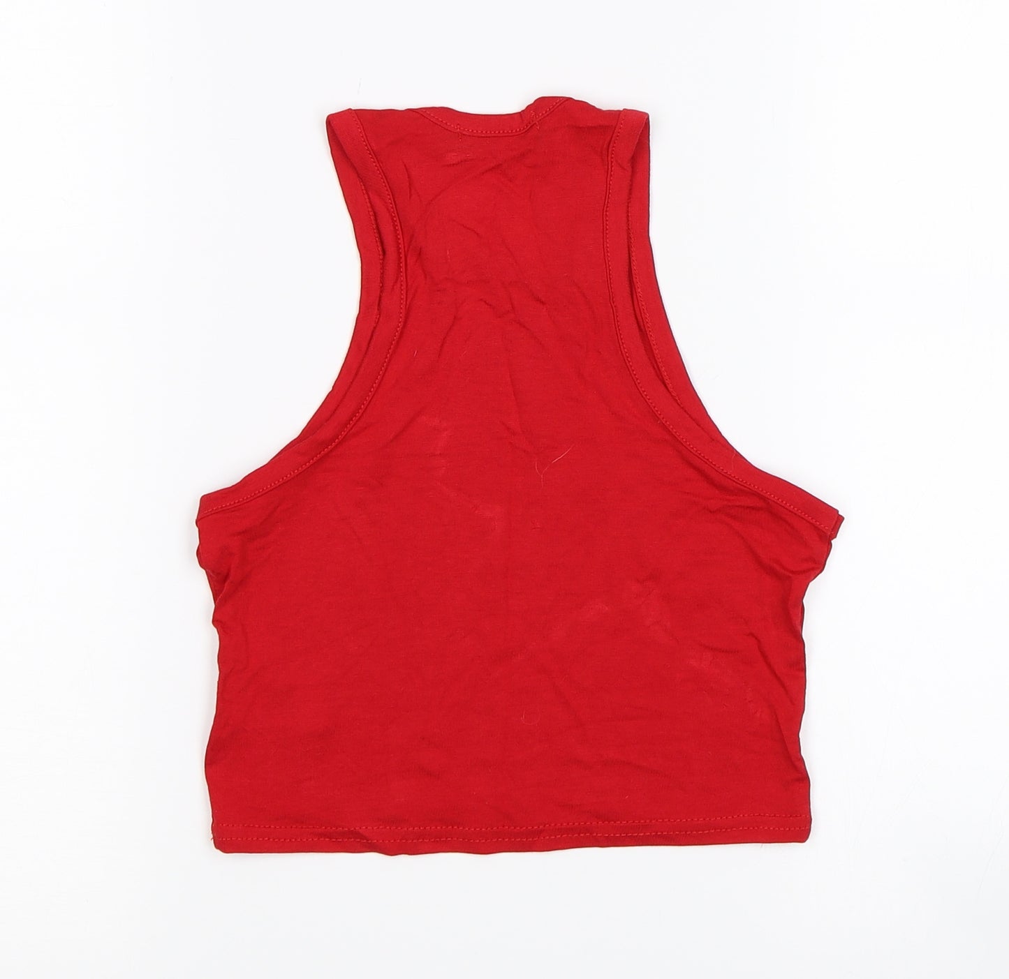 PRETTYLITTLETHING Womens Red   Cropped Tank Size 6