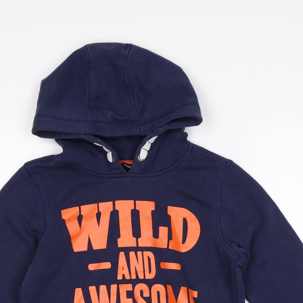 George Boys Blue   Pullover Hoodie Size 7-8 Years  - slogan