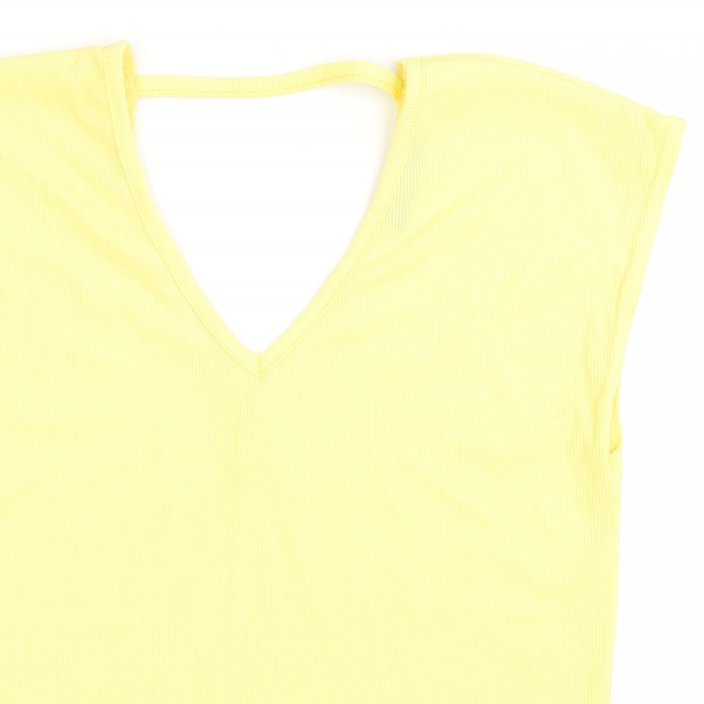 Boohoo Womens Yellow   Basic T-Shirt Size 14