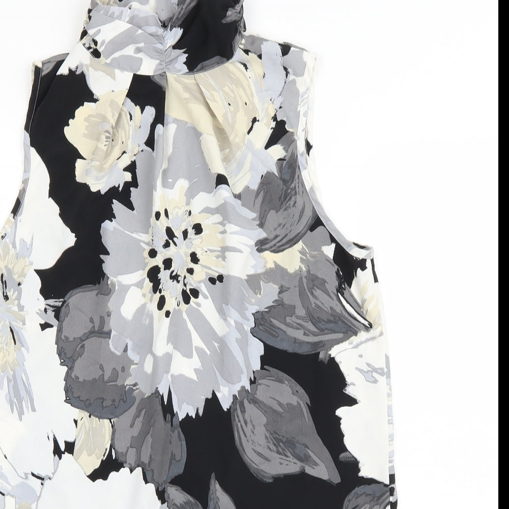 NEXT Womens Grey Floral  Basic Blouse Size 12