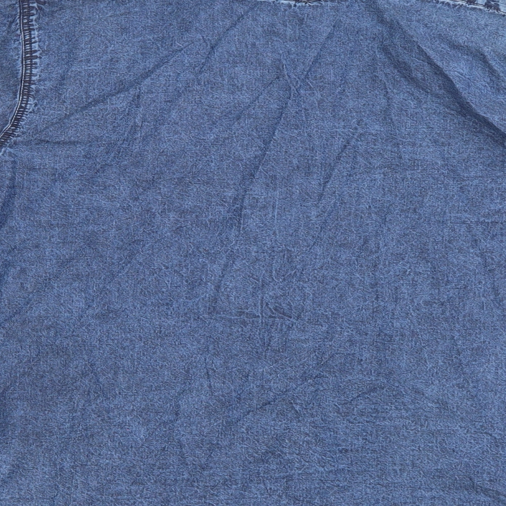 River Island Mens Blue    Button-Up Size M