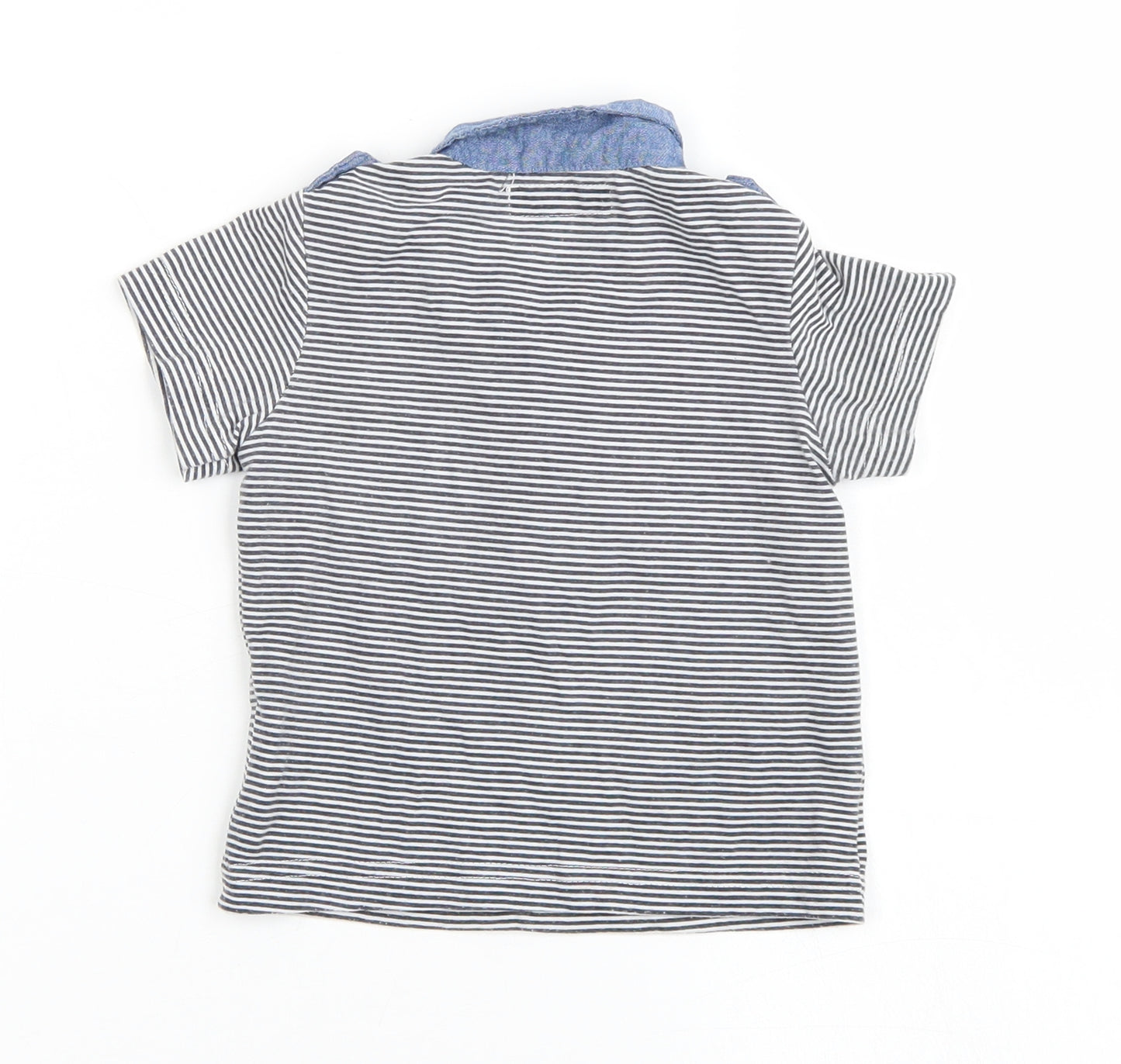 Lee Cooper Boys Blue Striped  Basic Polo Size 18-24 Months