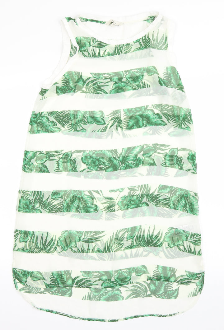 NEXT Womens Green Floral A-Line Size 12