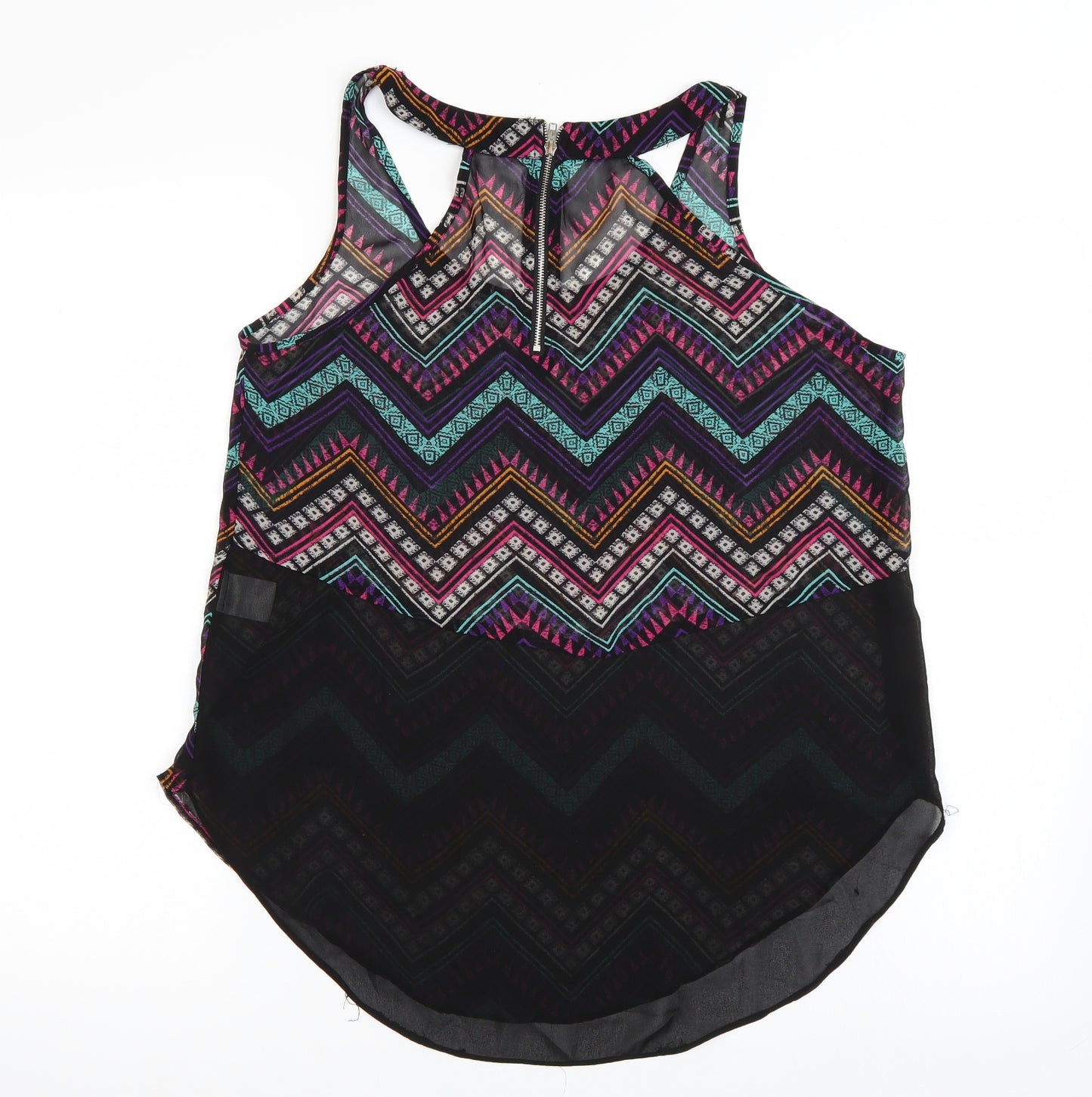 Select Womens Multicoloured Geometric  Basic Tank Size 12