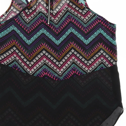 Select Womens Multicoloured Geometric  Basic Tank Size 12
