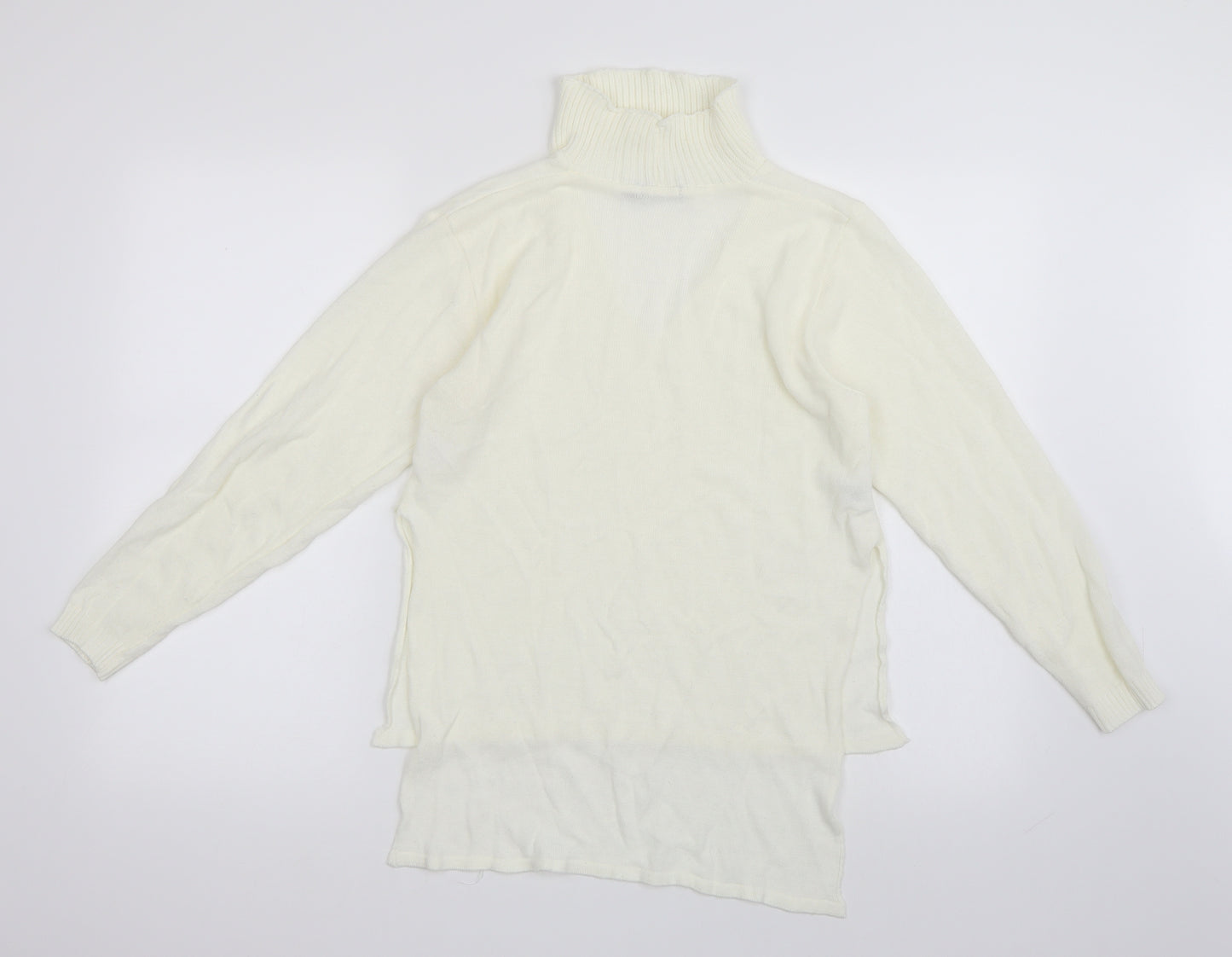 Boohoo Womens White   Pullover Jumper Size M