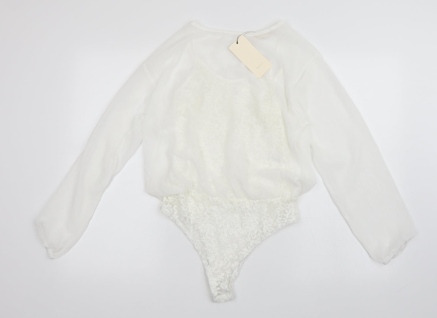 Vera & Lucy Womens White   Basic Blouse Size M  - Bodysuit