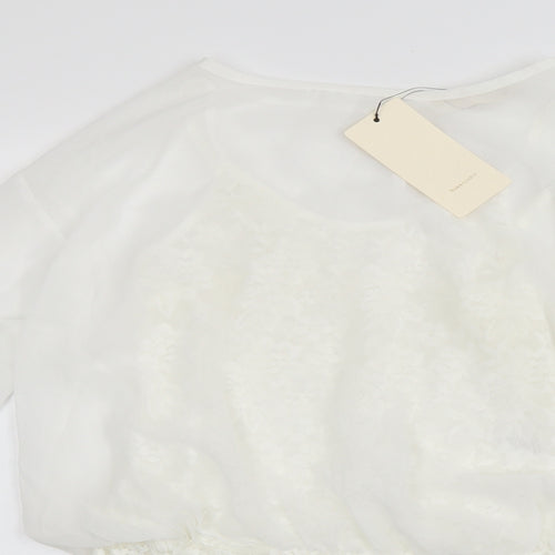 Vera & Lucy Womens White   Basic Blouse Size M  - Bodysuit