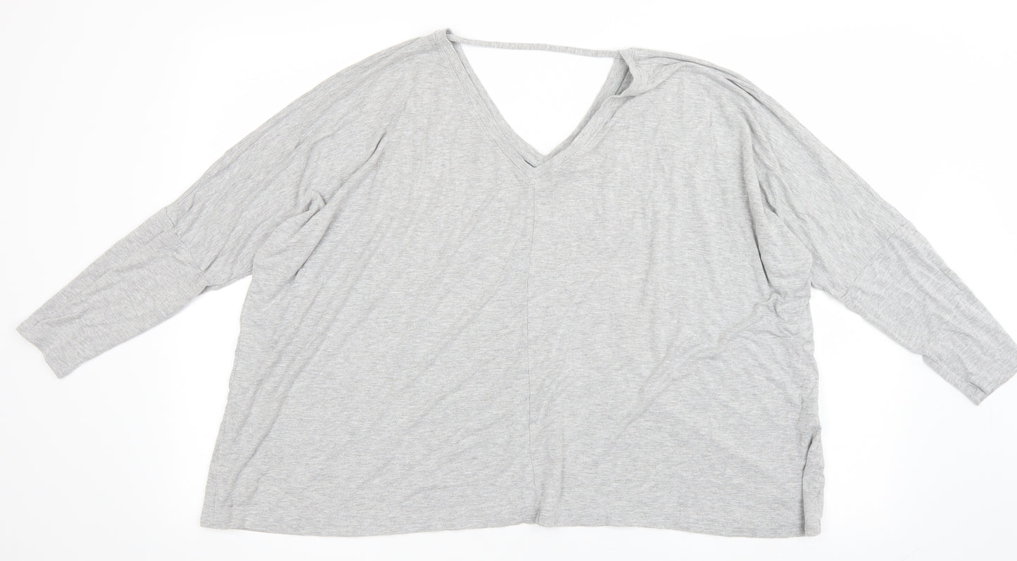Label Be Womens Grey   Basic T-Shirt Size 20