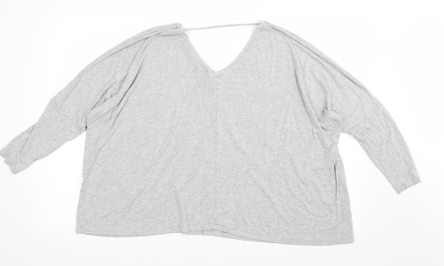 Label Be Womens Grey   Basic T-Shirt Size 20