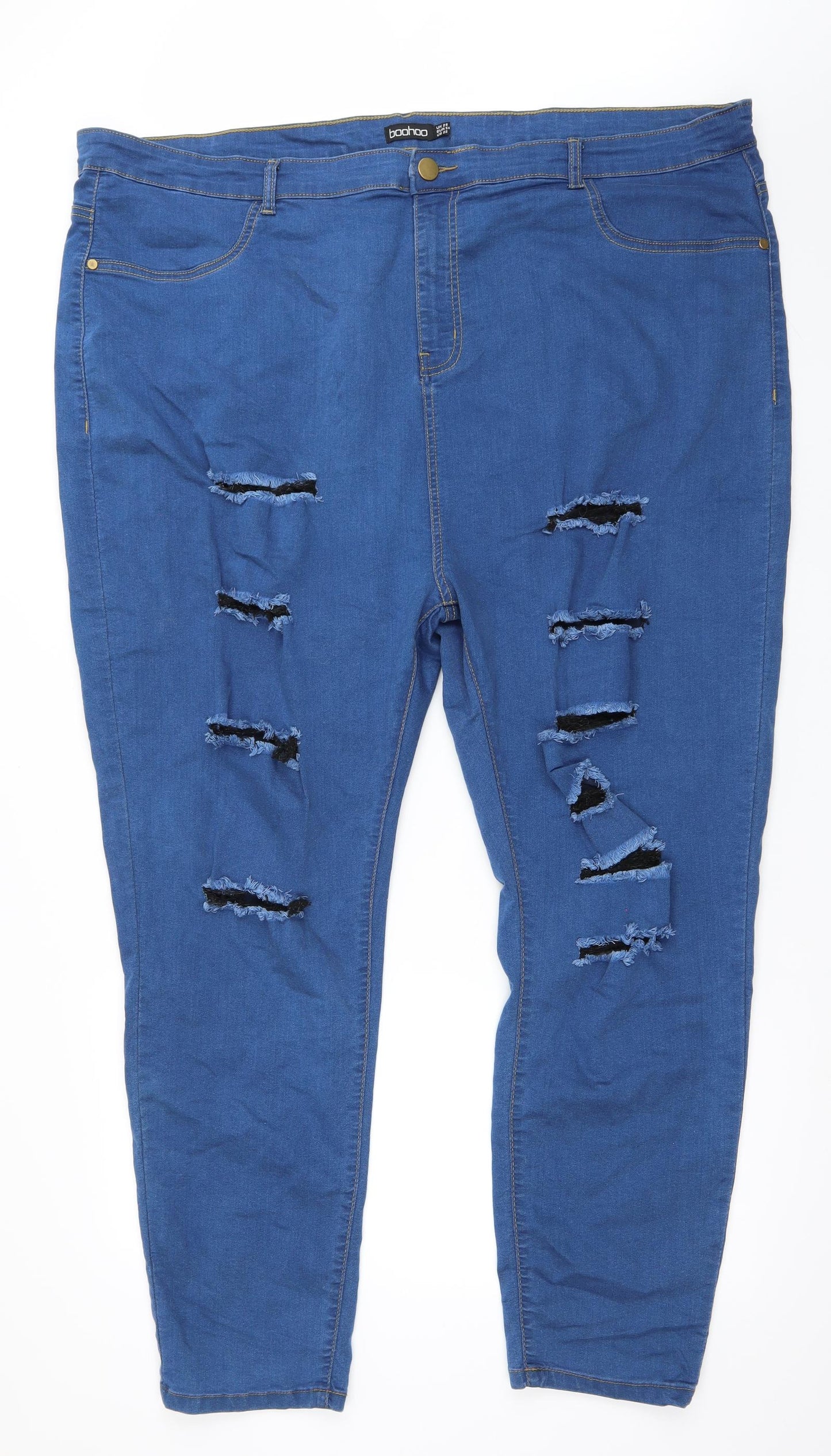 Boohoo Womens Blue   Skinny Jeans Size 26 L30 in