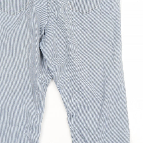 BHS Womens Blue Striped  Cropped Jeans Size 20 L22 in