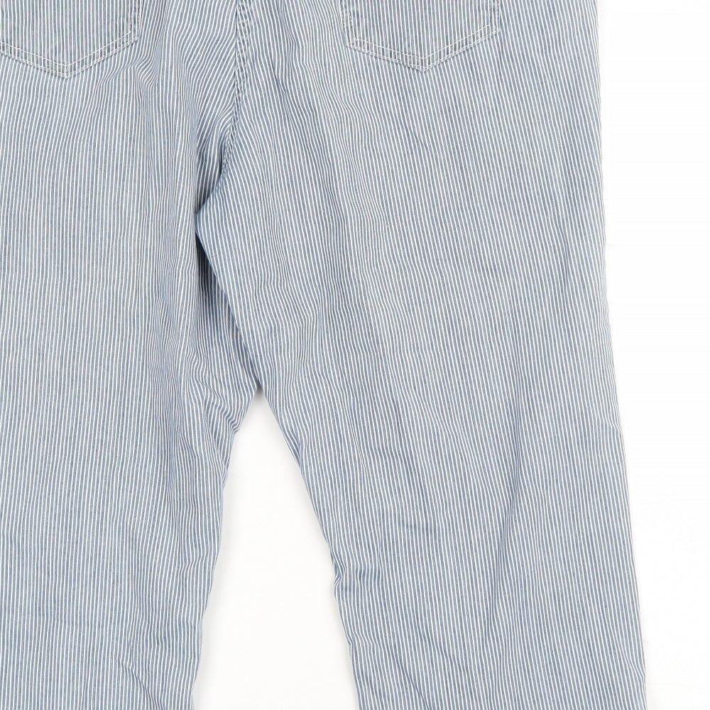 BHS Womens Blue Striped  Cropped Jeans Size 20 L22 in