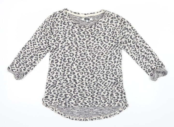 NEXT Womens Grey Animal Print  Pullover Jumper Size 6