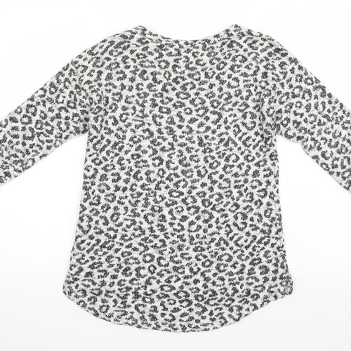 NEXT Womens Grey Animal Print  Pullover Jumper Size 6