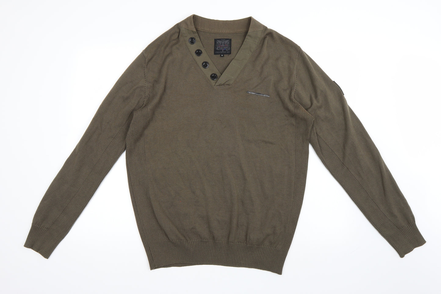 Fire Trap Mens Green   Pullover Jumper Size XL